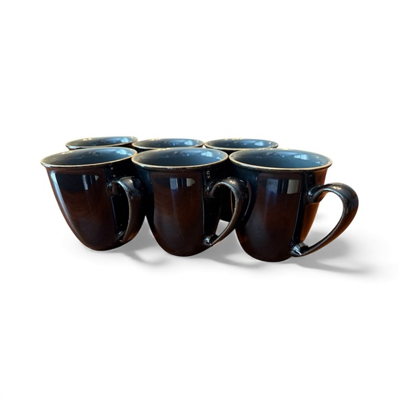 Denby Other - Denby Elegant Black Stoneware Mug Set - 6
